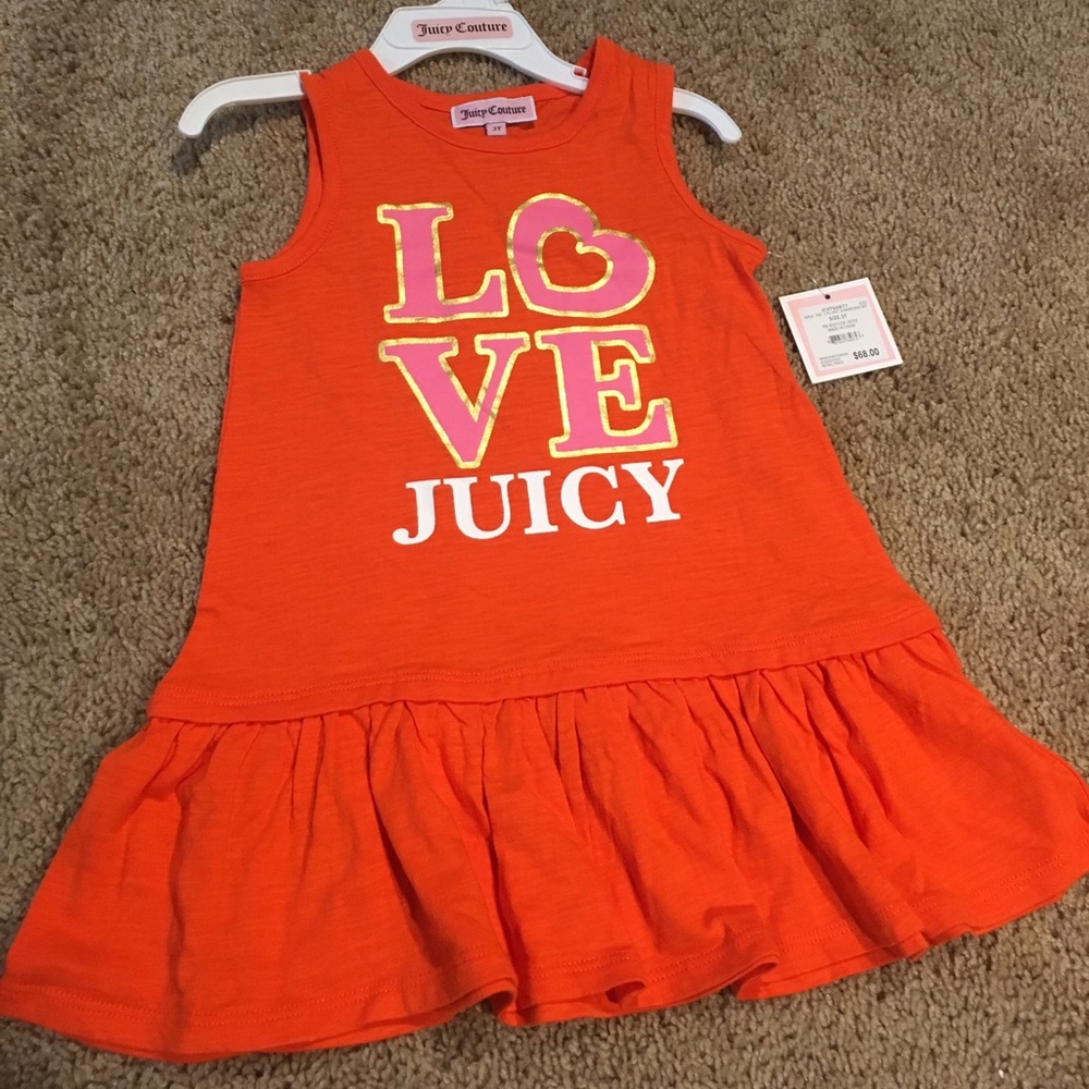 Juicy couture orange/red dress 3T